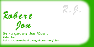 robert jon business card